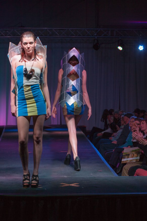 Designer:  Allison Murphy Materials: almond milk & chicken broth boxes