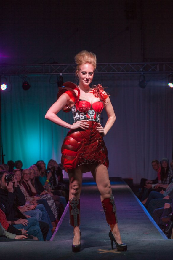 Designer:  Panambi Elliott Materials:  Cider carbonating bladders