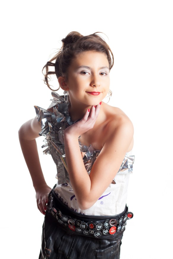 Designers: Kiki, Aja & Alice Materials: Bike inner tubes, rice bag, coffee bag mylar