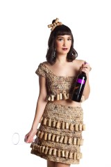 Designer: Denise Oldridge Materials: Plastic shopping bags & corks