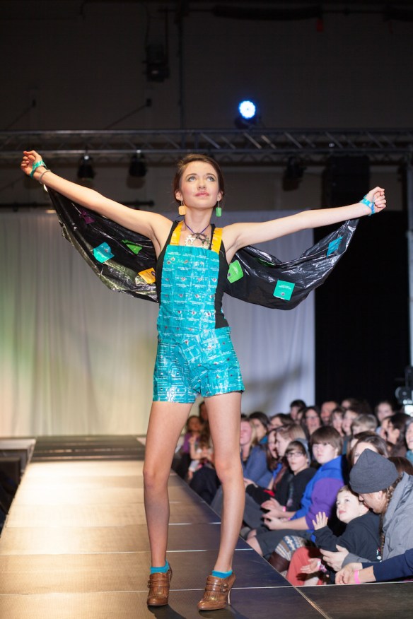 T-Time Designer & Model: Lily McNabb Materials: Tea bag wrappers