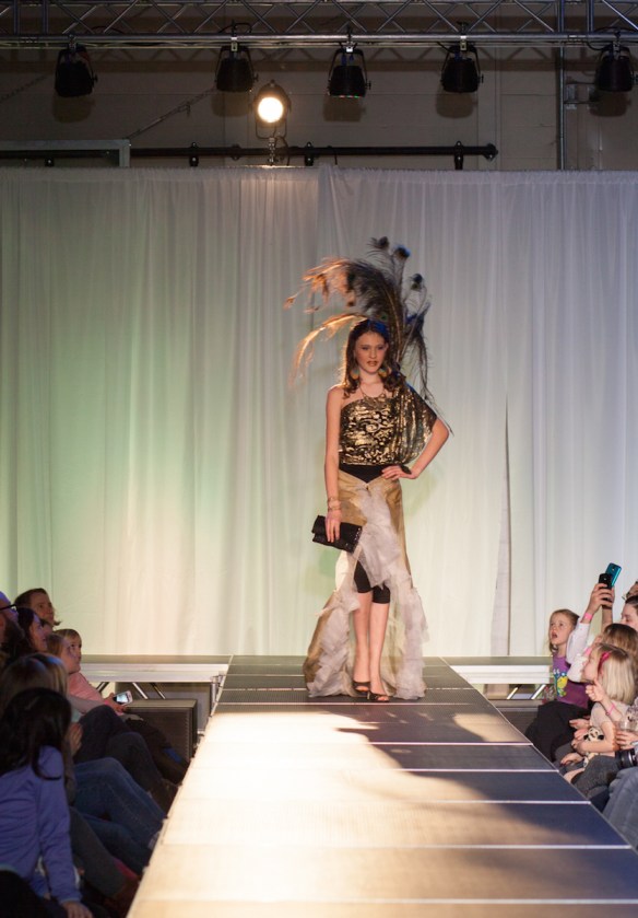 Peacock Princess Designer: Katie Couch Materials: Old Curtain, used scarf, rice bag, discarded peacock feathers