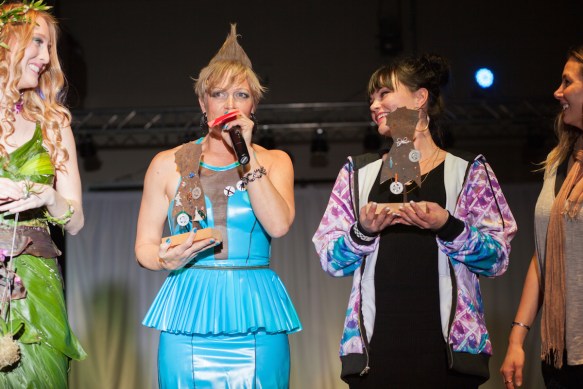 Stringsoil winning the Coveted Trash Trophy. NatashaSpekktor Designer.