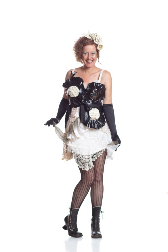 Put the Needle on the Record Designer: Mayra Stearns Materials: records, doilies, linens and sheet music 