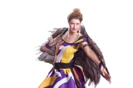 Mt. Bachelor Designers: Andria Zippler, Denise Ellington, Sam Whitman, Stephanie Kirpach, Martha Jeffers Materials: old Mt.Bachelor trail map (wings), old banner that says, "snow", etc